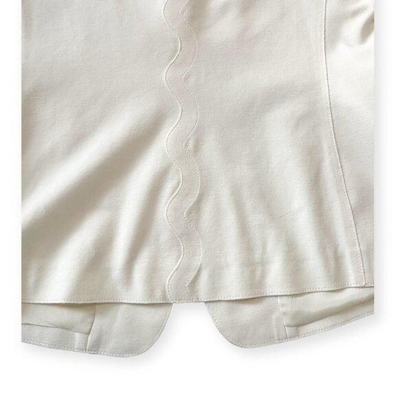 Akris Punto Scalloped Sleeve Blazer,  White/Ivory, Size‎ 12 - Picture 11 of 16